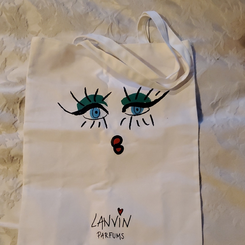 Rare Lanvin Parfums White Tote Bag